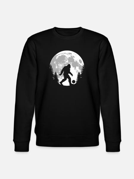 Bigfoot Football Moon Silhouette - Stanley/Stella CHANGER Unisex Organic Sweatshirt - black