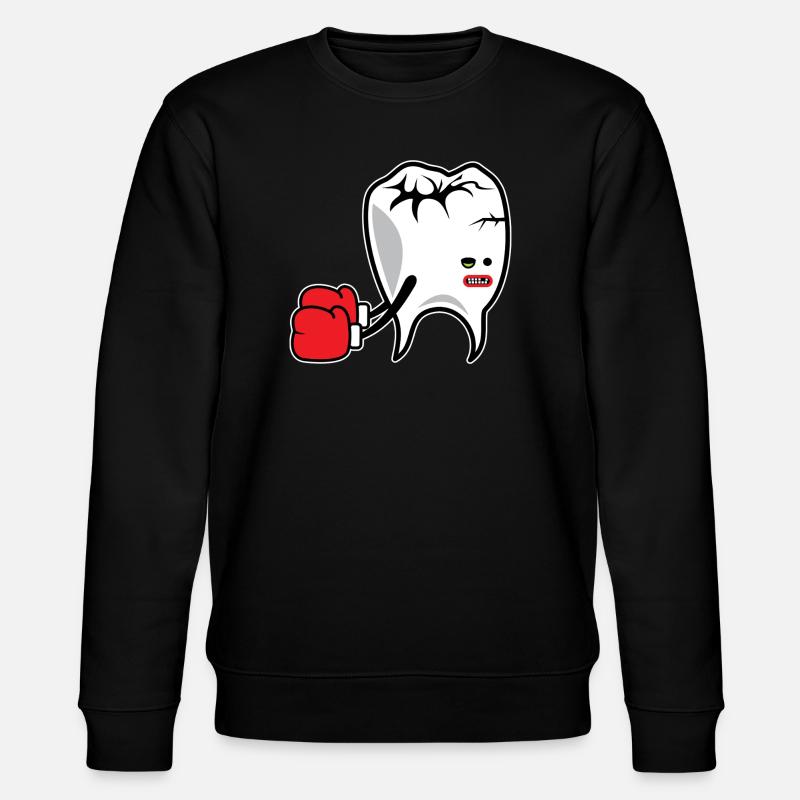 Tooth Boxer Knockout - Stanley/Stella CHANGER Unisex Organic Sweatshirt - black