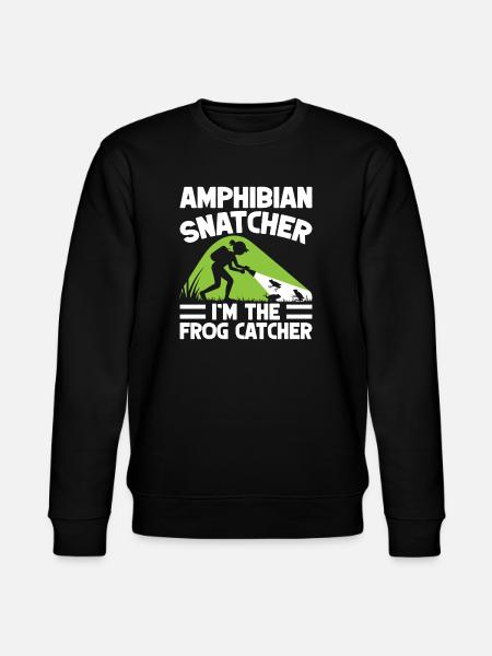 Frog Catcher Amphibian Snatcher Frog - Stanley/Stella CHANGER Unisex Organic Sweatshirt - black
