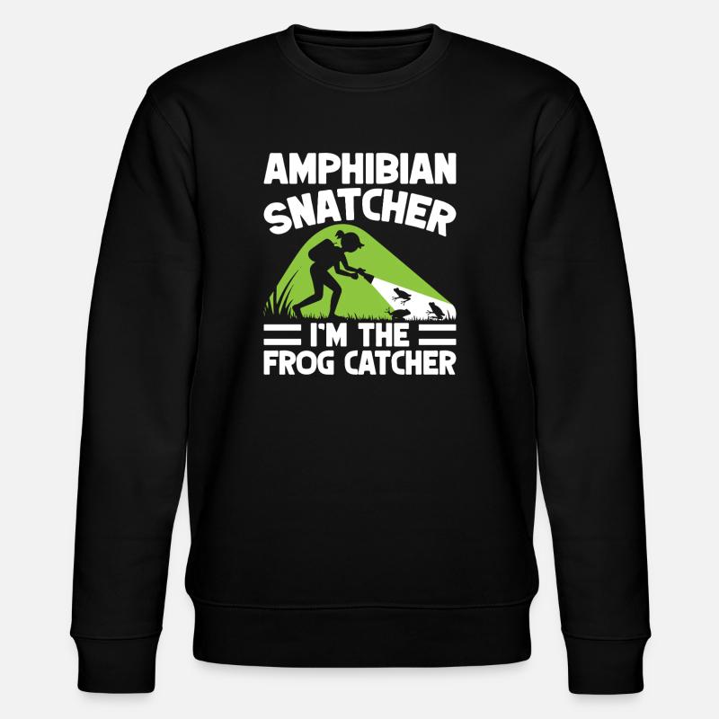Grenouille attrapeuse, grenouille amphybienne - Sweat bio CHANGER Stanley/Stella Unisexe - noir