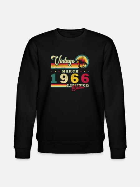 60th Anniversary – March 1966 Perfection - Stanley/Stella CHANGER Unisex Organic Sweatshirt - black