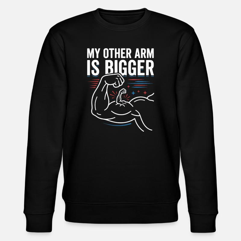 Other Arm Bigger Meme - Stanley/Stella CHANGER Unisex Organic Sweatshirt - black