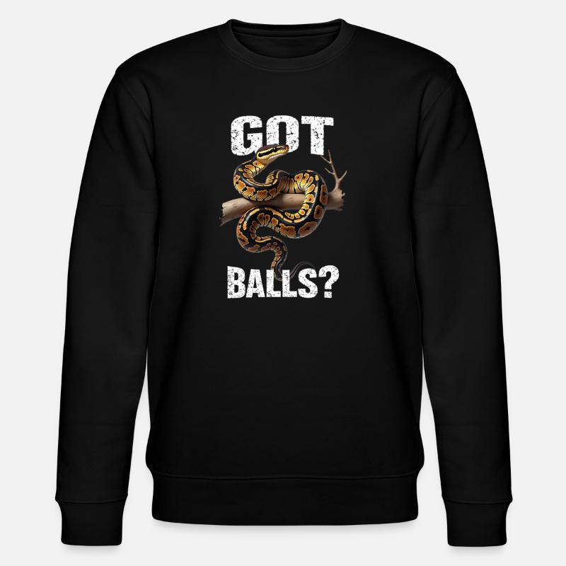 Königspython Schlangen Liebhaber Terrarium Python - Stanley/Stella Unisex Bio-Sweatshirt CHANGER  - Schwarz
