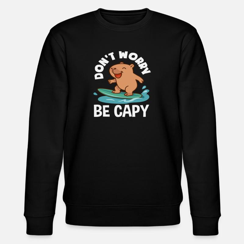 Capybaras Animal mignon et drôle - Sweat bio CHANGER Stanley/Stella Unisexe - noir
