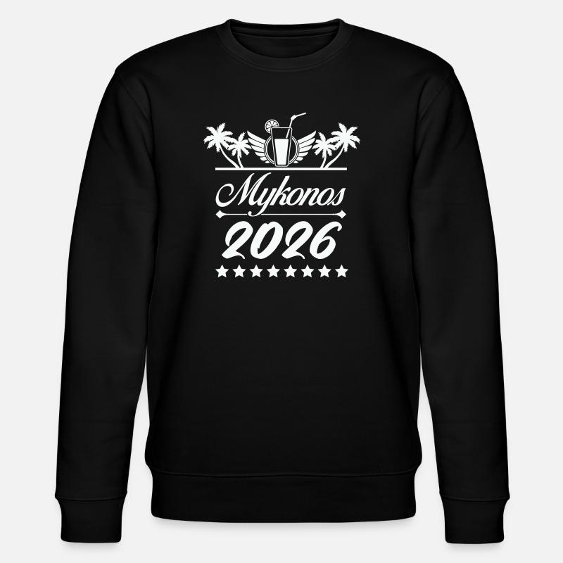 Mykonos 2026 Beach Logo - Stanley/Stella CHANGER Unisex Organic Sweatshirt - black