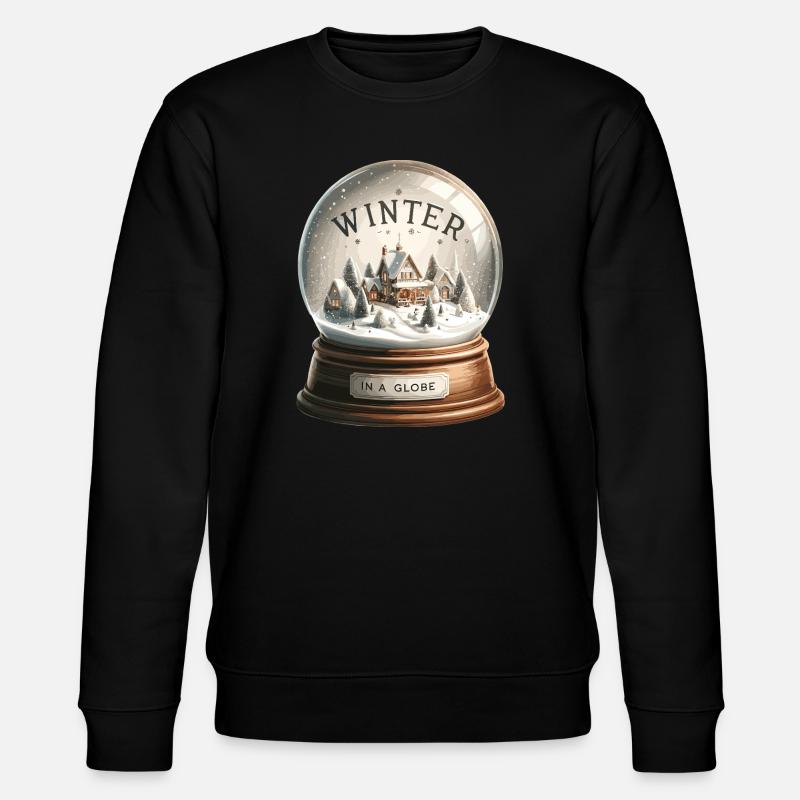 Winter Magic Snow Globe Village - Stanley/Stella CHANGER Unisex Organic Sweatshirt - black