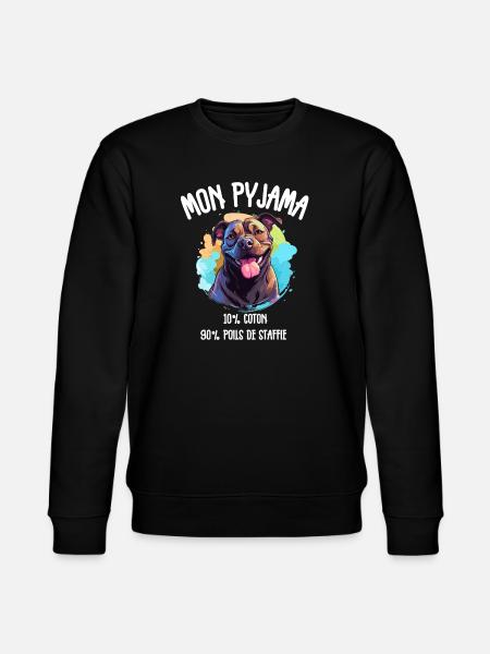 Lustige Hundestaff-Schlafanzüge - Stanley/Stella Unisex Bio-Sweatshirt CHANGER  - Schwarz