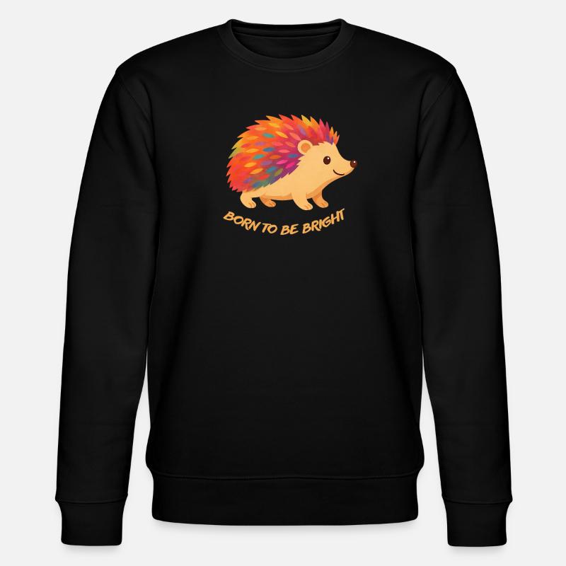 Bunter Igel - Stanley/Stella Unisex Bio-Sweatshirt CHANGER  - Schwarz