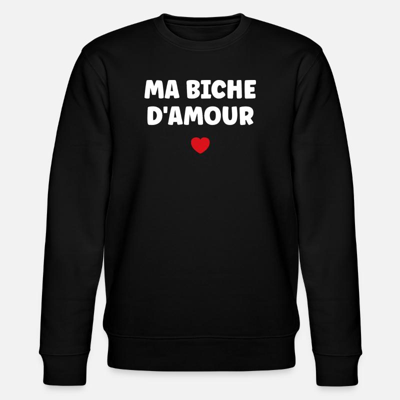 Ma Biche d'Amour Coeur Rouge - Sweat bio CHANGER Stanley/Stella Unisexe - noir