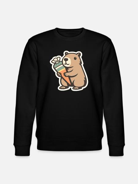 Capybara School Child – 1st Grade - Stanley/Stella CHANGER Unisex Organic Sweatshirt - black