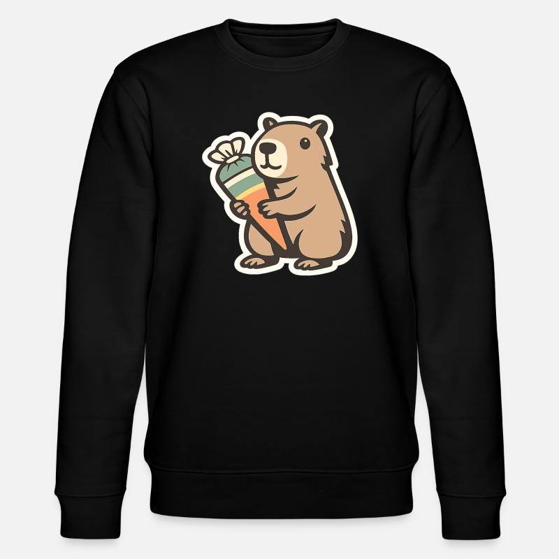 Capybara School Child – 1st Grade - Stanley/Stella CHANGER Unisex Organic Sweatshirt - black