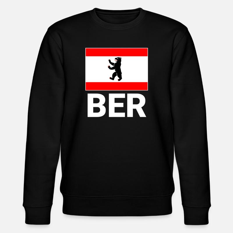 Berlin flag with BER abbreviation - Stanley/Stella CHANGER Unisex Organic Sweatshirt - black