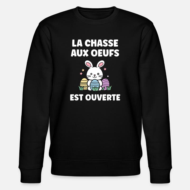 egg hunt - Stanley/Stella CHANGER Unisex Organic Sweatshirt - black