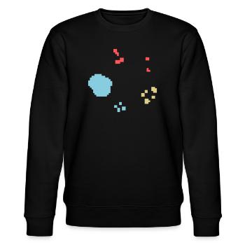 Bacteria Culture Pixel Colorful - Stanley/Stella CHANGER Unisex Organic Sweatshirt - black - Front - Nik (191cm) & Marisol (170cm)