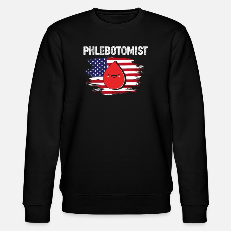 Pflege Pfleger Pflegerin Blutentnahme Phlebotomist - Stanley/Stella Unisex Bio-Sweatshirt CHANGER  - Schwarz