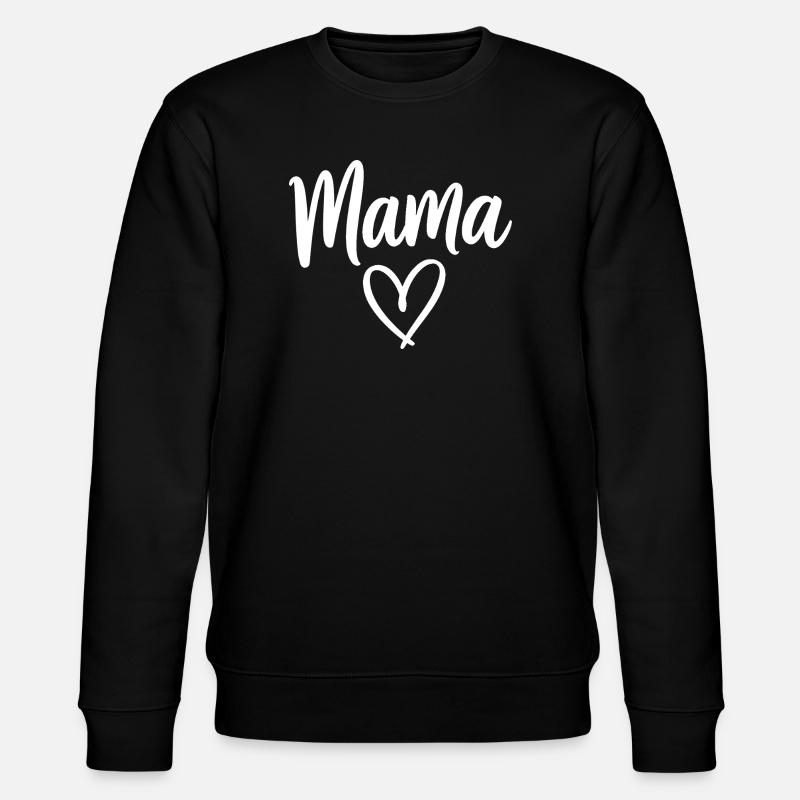 Mama Heart Script Logo - Stanley/Stella Unisex Bio-Sweatshirt CHANGER - Schwarz