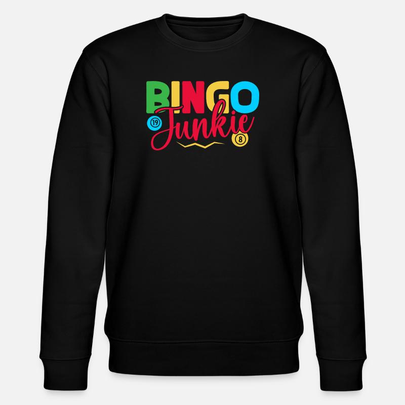 Bingo Game Bingo Junkie Bingo - Stanley/Stella Unisex Bio-Sweatshirt CHANGER  - Schwarz