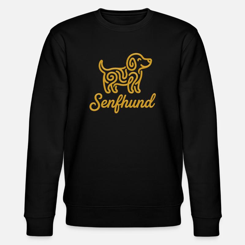 Chien moutarde - Design drôle de chien croisé - Sweat bio CHANGER Stanley/Stella Unisexe - noir