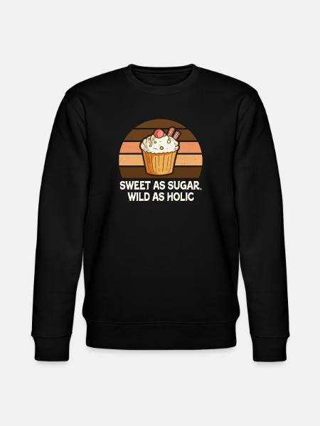 Sweet Cupcake Retro Sunset Glow - Stanley/Stella CHANGER Unisex Organic Sweatshirt - black