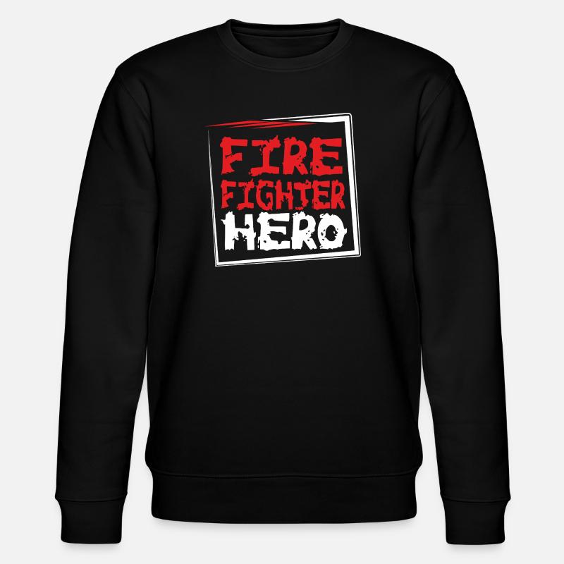 FIREFIGHTERHERO - Stanley/Stella CHANGER Unisex Organic Sweatshirt - black