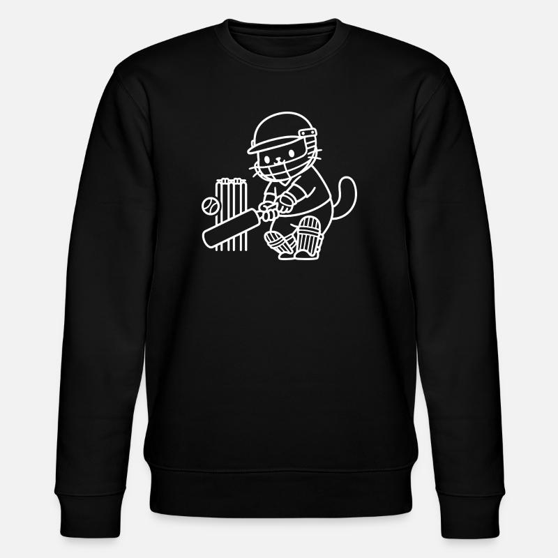 Joueur de cricket Kawaii Cat - Sweat bio CHANGER Stanley/Stella Unisexe - noir