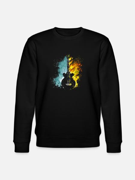 Gitarre Feuer Eis - Stanley/Stella CHANGER Unisex Organic Sweatshirt - black