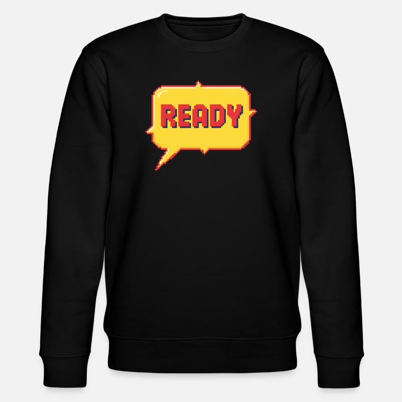 Ready Pixel Burst - Stanley/Stella CHANGER Unisex Organic Sweatshirt - black