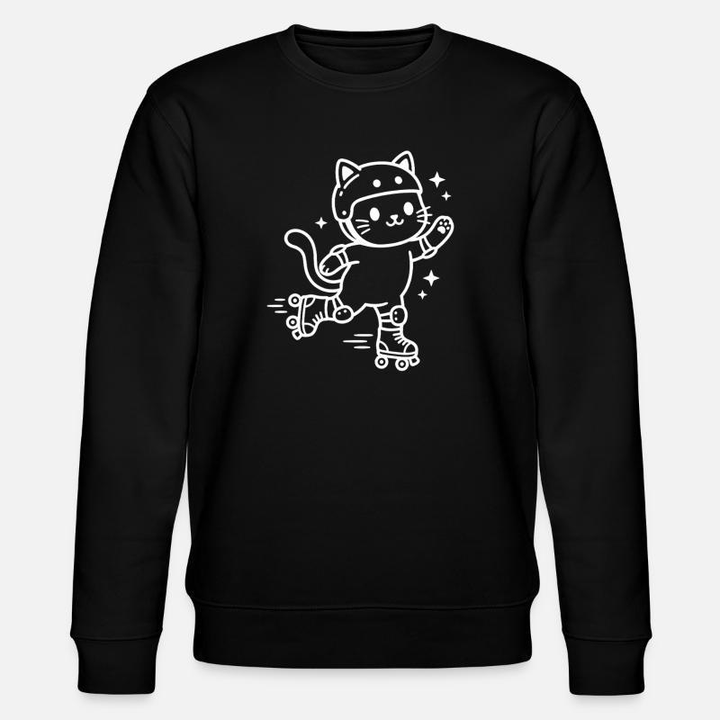 Chat Kawaii à roulettes - Sweat bio CHANGER Stanley/Stella Unisexe - noir