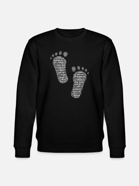 Feet, Barefoot, Big Feet, Footprint, Footprints - Stanley/Stella CHANGER Unisex Organic Sweatshirt - black