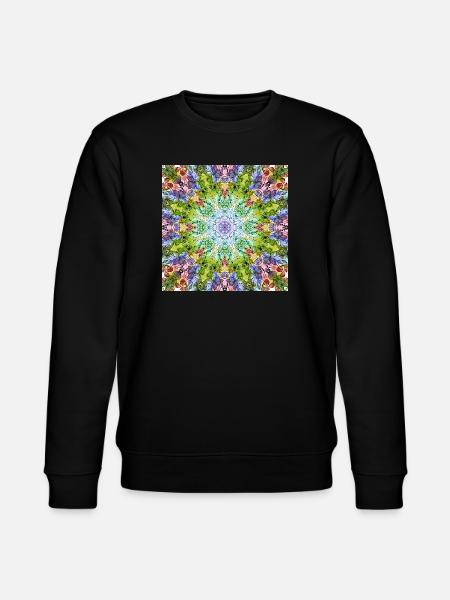 Kaleidoscope Flower Mandala - Stanley/Stella CHANGER Unisex Organic Sweatshirt - black