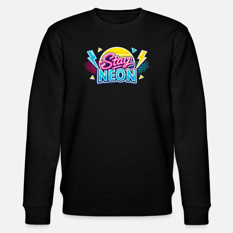 Stay Neon Retro Burst - Stanley/Stella Unisex Bio-Sweatshirt CHANGER  - Schwarz