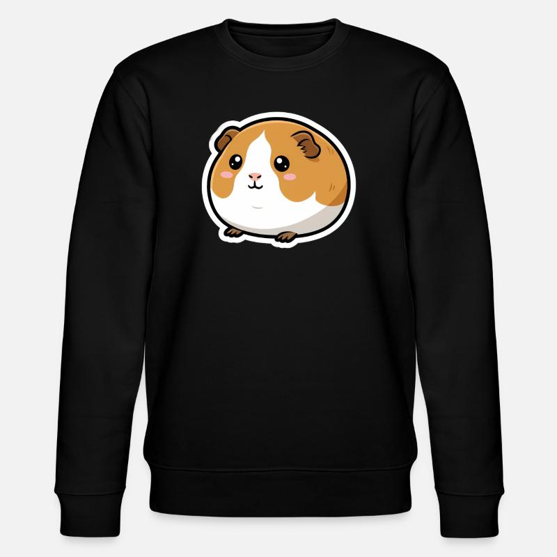 Autocollant tête de cochon d’Inde - Sweat bio CHANGER Stanley/Stella Unisexe - noir