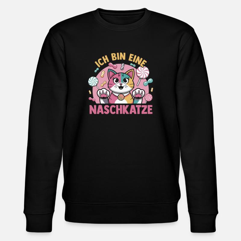 Süschigkeiten Naschkatze Süßes Mädchen - Stanley/Stella Unisex Bio-Sweatshirt CHANGER  - Schwarz