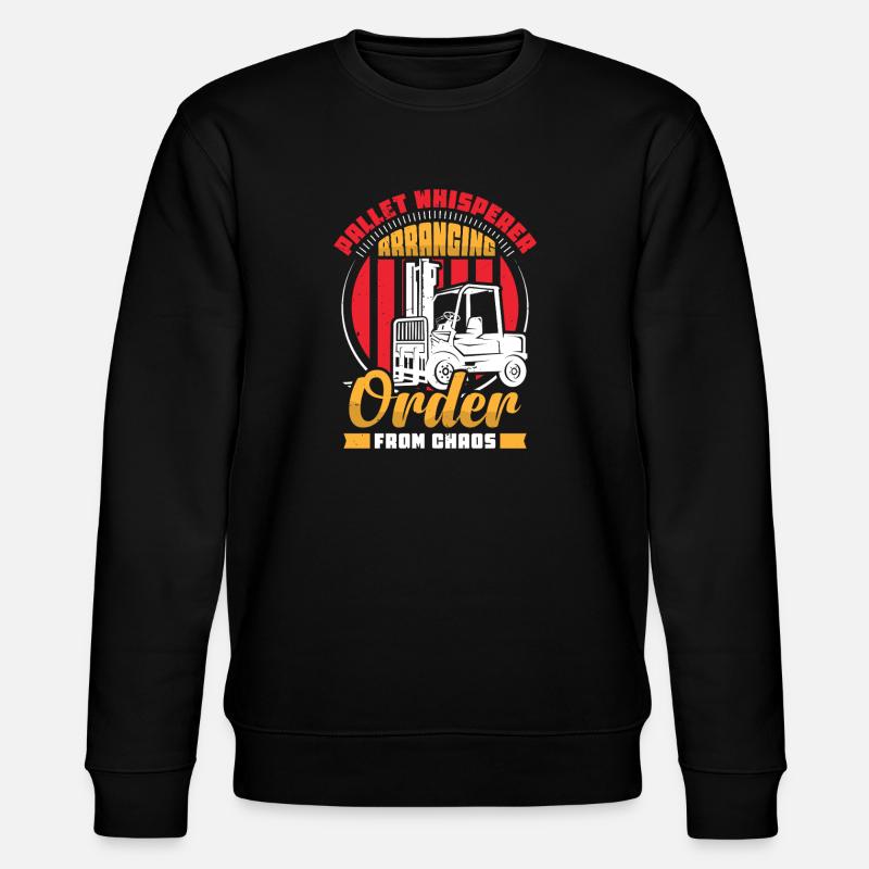 Staplerfahrer Englisch Spruch Stapler - Stanley/Stella Unisex Bio-Sweatshirt CHANGER  - Schwarz