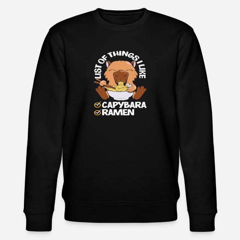 J’aime les ramen capybaras, mignons, drôles - Sweat bio CHANGER Stanley/Stella Unisexe - noir