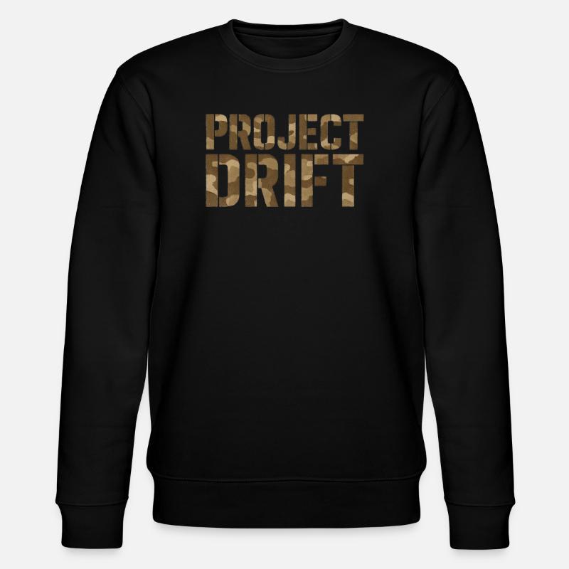 Project Drift Camouflage Tuning Statement - Stanley/Stella CHANGER Unisex Organic Sweatshirt - black