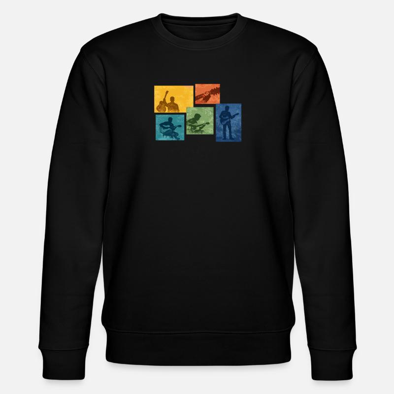 Grunge Gitarren Silhouette - Stanley/Stella Unisex Bio-Sweatshirt CHANGER  - Schwarz