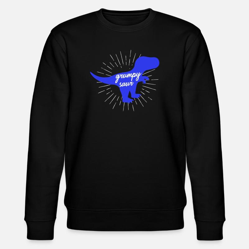 Grumpysaurier lustiger Dinosaurier-T-Rex-Silhouette - Stanley/Stella Unisex Bio-Sweatshirt CHANGER  - Schwarz