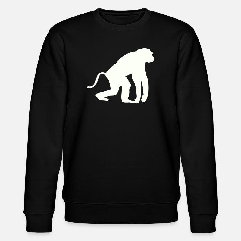 Silhouette de singe - Sweat bio CHANGER Stanley/Stella Unisexe - noir