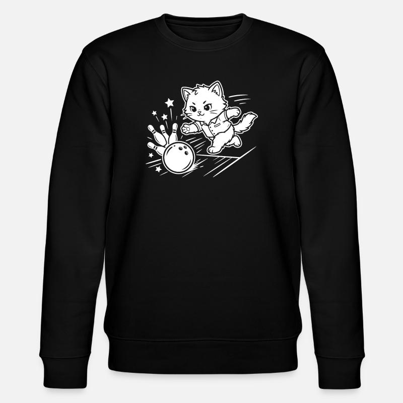 Bowling Kawaii Cat - Sweat bio CHANGER Stanley/Stella Unisexe - noir