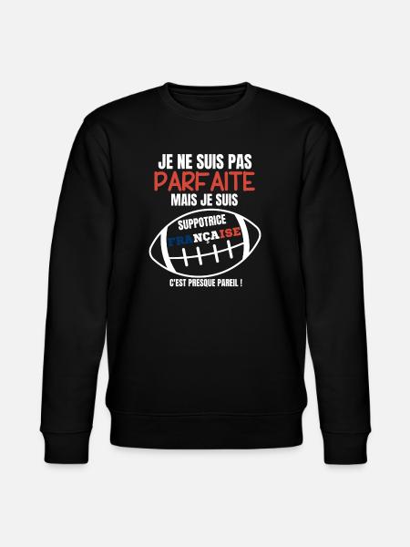 French Rugby Supporter Humor - Stanley/Stella CHANGER Unisex Organic Sweatshirt - black