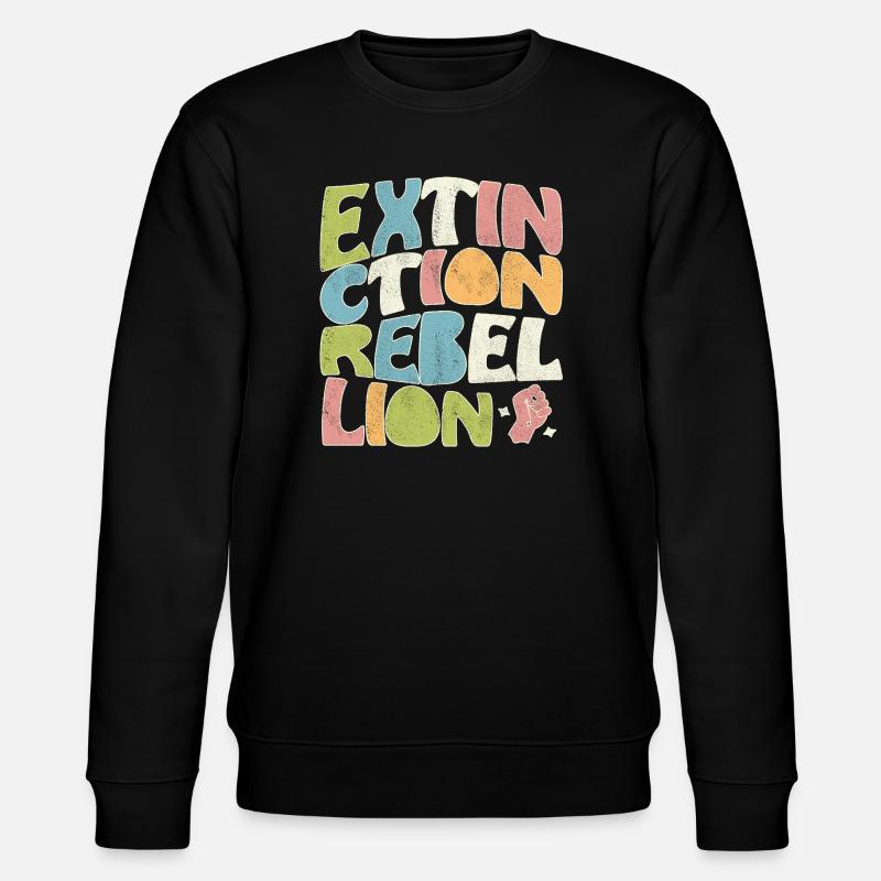 Extinction rebellion retro - Stanley/Stella Unisex Bio-Sweatshirt CHANGER  - Schwarz