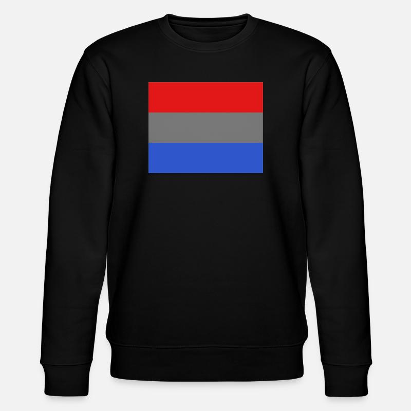 Luxemburger Flagge - Stanley/Stella Unisex Bio-Sweatshirt CHANGER  - Schwarz