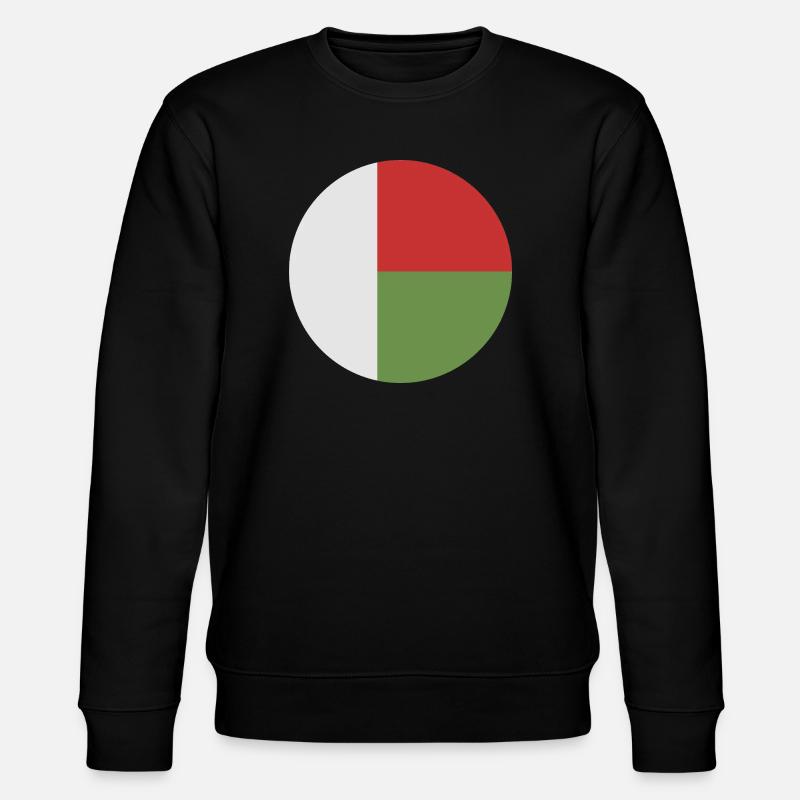 Drapeau rond de Madagascar - Sweat bio CHANGER Stanley/Stella Unisexe - noir