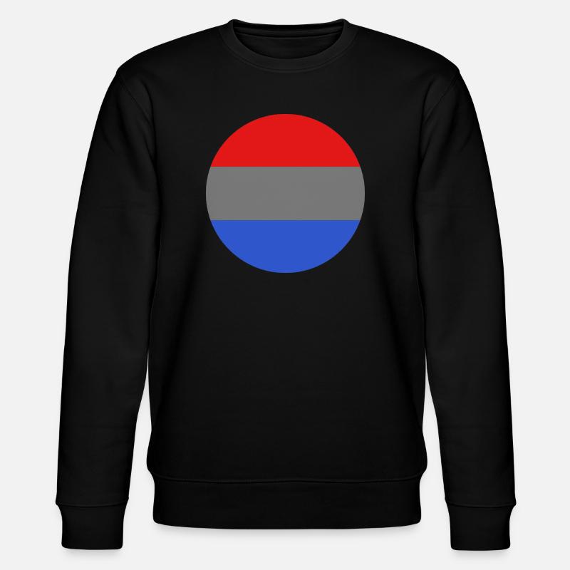 Drapeau rond du Luxembourg - Sweat bio CHANGER Stanley/Stella Unisexe - noir