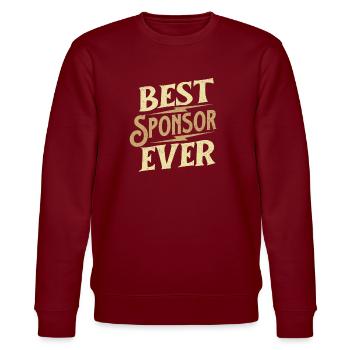 Bester Sponsor aller Zeiten Recovery AA NA Anerkennung - Stanley/Stella Unisex Bio-Sweatshirt CHANGER  - Burgunderrot - Vorne - Nik (191cm) & Marisol (170cm)