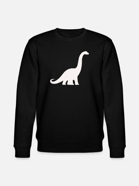 Long neck dino silhouette - Stanley/Stella CHANGER Unisex Organic Sweatshirt - black