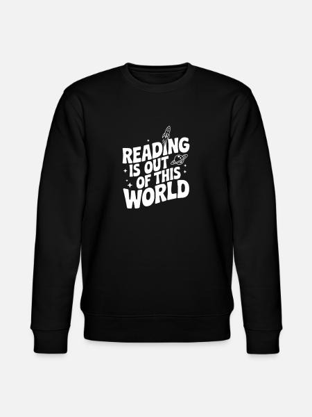 Lesen ist außerirdisch - Stanley/Stella Unisex Bio-Sweatshirt CHANGER - Schwarz