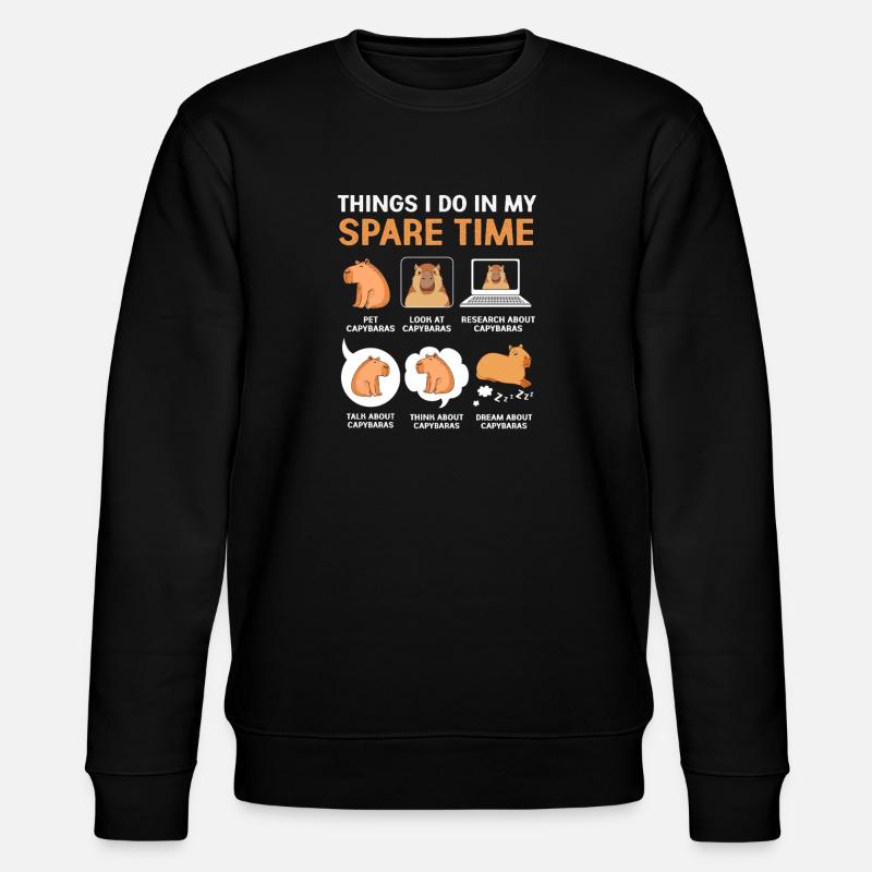 Capybara Capibara - Stanley/Stella CHANGER Unisex Organic Sweatshirt - black