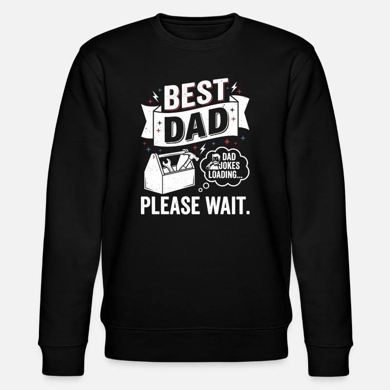 Bester Papa: Dad-Jokes laden - Stanley/Stella Unisex Bio-Sweatshirt CHANGER  - Schwarz